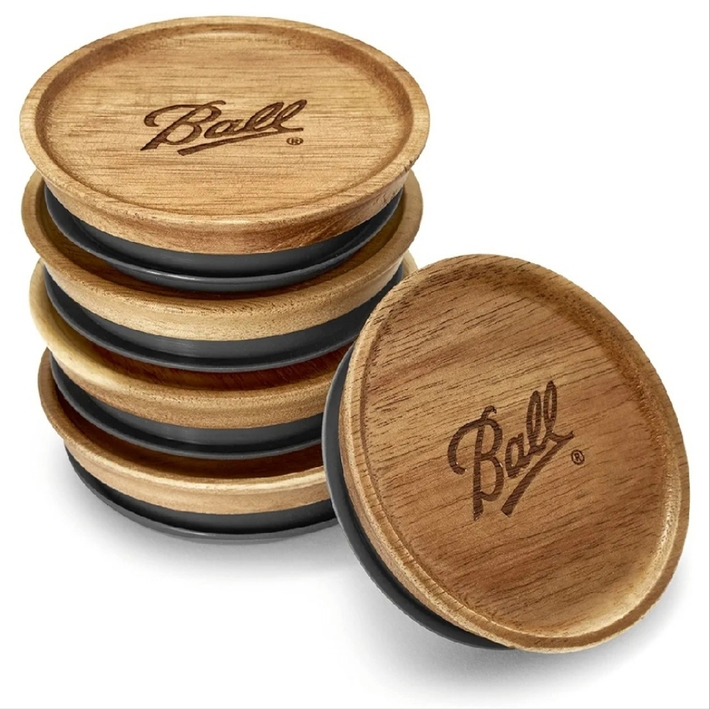 Ball Wood Jar Lids Regular 5 pack NEW